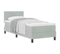 mtlskopl Lit à sommier tapissier 80 x 200 cm, lit simple, avec matelas et surmatelas en velours, tête de lit réglable en hauteur, design moderne, robuste, pour chambre d'adolescent, chambre d'amis