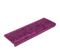 mtlskopl Lot de 10 tapis d'escalier 65 x 21 x 4 cm violet - Tapis d'escalier antidérapants en tissu avec ruban adhésif double face - Protection d'escalier rectangulaires pour marches d'escalier