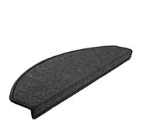 mtlskopl Lot de 15 tapis d'escalier - Anthracite - 65 x 24 x 4 cm - Semi-circulaires - En polypropylène - Insonorisant et pliable - Avec ruban adhésif - Protection d'escalier