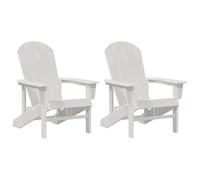 mtlskopl Lot de 2 chaises de jardin blanches 82 x 74 x 92 cm en polyéthylène - Design moderne - Matériau robuste et résistant aux intempéries - Pour balcon, terrasse, jardin, salon et événements en