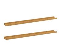 mtlskopl Lot de 2 étagères murales - Beige - 100 x 9 x 3 cm - Étagère flottante moderne en bois pour salon, chambre à coucher et bureau - Étagère suspendue minimaliste pour décoration et rangement