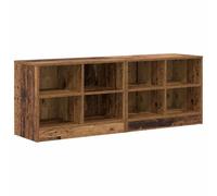 mtlskopl Lot de 2 tables de chevet en bois vieilli - Table d'appoint pour chambre à coucher - Avec étagère - 66 x 33 x 48 cm