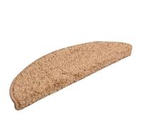 mtlskopl Lot de 20 tapis d'escalier semi-circulaires - 56 x 17 x 3 cm - Tapis d'escalier autocollants en polypropylène touffeté - Protection antidérapante et isolation acoustique pour escaliers en