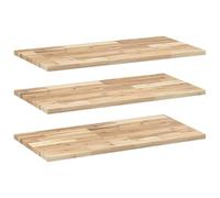 mtlskopl Lot de 3 étagères flottantes 80 x 40 x 2 cm en bois d'acacia massif non traité - Étagère murale rustique en bois véritable pour salon, cuisine et couloir - À monter soi-même - Rectangulaire