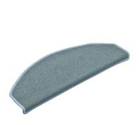 mtlskopl Lot de 30 tapis d'escalier 65 x 24 x 4 cm, bleu lac - Tapis d'escalier antidérapants semi-circulaires en polypropylène - Tapis d'escalier insonorisant avec ruban adhésif double face pour