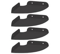 mtlskopl Lot de 4 étagères flottantes en métal noir mat - 15 x 15 cm - Étagère murale carrée pour coin - Étagère murale solide en acier pour salon, cuisine et salle de bain - Montage mural peu