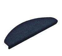 mtlskopl Lot de 5 tapis d'escalier autocollants - 65 x 21 x 4 cm - Bleu marine - Semi-circulaire - En non-tissé aiguilleté - Protection d'escalier antidérapante et protection des marches pour