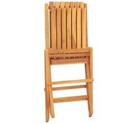 mtlskopl Lot de 6 chaises de jardin pliables 47 x 47 x 89 cm en bois de teck massif avec sommier à lattes, design moderne, robustes et durables, pour terrasse, balcon, jardin
