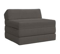 mtlskopl Matelas pliant lit d'appoint pliable - Fauteuil lit 2 en 1 en velours côtelé gris foncé - Canapé pliant 200 x 70 x 10 cm - Matelas de sol pour chambre d'amis et salon