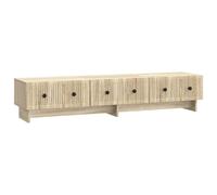 mtlskopl Meuble TV bas en chêne Sonoma - 147 x 34,5 x 30 cm - Table TV en bois avec 3 tiroirs - Meuble TV moderne pour salon - Buffet vintage
