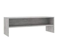 mtlskopl Meuble TV Gris Béton 120x40x40 cm, Banc TV en Bois d'Ingénierie avec Compartiment Ouvert, Support TV de Salon et Chambre, Meuble de Rangement pour Appareils Multimédia