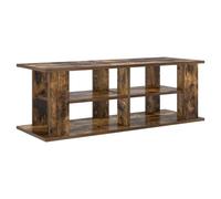 mtlskopl Meuble TV Moderne en Bois d'Ingénierie, Support de Télévision Bas avec Étagère de Rangement, Table Basse Multimédia pour Salon, Chêne Fumé, 96 x 35 x 33,5 cm
