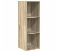 mtlskopl Meuble TV Mural Chêne Sonoma 37x37x107 cm Meuble Télé Suspendu en Bois d'Ingénierie Armoire HiFi Verticale ou Horizontale de Salon avec 3 Compartiments de Rangement