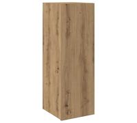 mtlskopl Meuble TV Mural Suspendu en Bois d'Ingénierie, Armoire de Rangement Moderne avec Porte Réversible pour Salon et Bureau, Coloris Chêne Artisanal, 30,5 x 30 x 90 cm