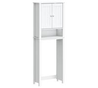 mtlskopl Montagne - Armoire de salle de bain - Blanc - 60 x 27 x 164,5 cm - En bois de pin massif - Avec 3 étagères - Montage peu encombrant au-dessus des toilettes - Pour toilettes d'invités et salle