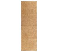 mtlskopl Paillasson lavable - 60 x 180 cm - Crème | Paillasson absorbant avec dos en PVC antidérapant, idéal pour l'entrée, le couloir et l'extérieur.