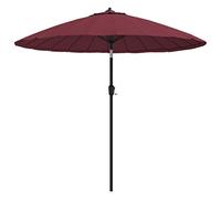 mtlskopl Parasol de Jardin 270cm avec Manivelle et Mât Aluminium Rouge | Ombrage élégant pour terrasse et balcon, structure robuste à 24 baleines, ouverture facile manuelle et toile durable.