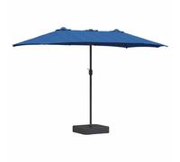 mtlskopl Parasol de Jardin Azur 385 x 209 x 244 cm Grand Parasol Rectangulaire en Polyester et Cadre Acier Robuste avec Manivelle pour Terrasse Balcon et Activités de Plein Air