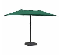 mtlskopl Parasol de Jardin Vert 385 x 209 x 244 cm, Parasol Rectangulaire avec Manivelle pour Ombrage de Terrasse, Balcon et Extérieur, Toile en Polyester et Cadre en Acier