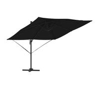 mtlskopl Parasol Déporté Rectangulaire Noir 286 x 284 x 265 cm - Parasol Cantilever de Jardin Inclinable et Rotatif 360 en Aluminium et Polyester avec Manivelle