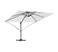 mtlskopl Parasol Déporté Roma Orientable 360 Degrés Manivelle Sable | Grand parasol de jardin excentré 351x250 cm avec toile polyester anti-UV et structure en aluminium pour terrasse et balcon.
