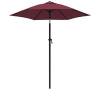 mtlskopl Parasol Droit Inclinable Manivelle Bordeaux 200x224 cm Jardin | Toile en polyester protection anti-UV pour terrasse, balcon ou jardin. Structure en aluminium a manivelle.