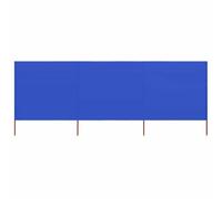 mtlskopl Paravent de Jardin 3 Panneaux Brise-Vent Extérieur en Tissu Non-Tissé et Bois Cloison de Séparation Repliable pour Plage Camping Terrasse et Balcon 400 x 120 cm Bleu Azuré