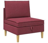 mtlskopl Pouf avec espace de rangement, pouf carré rembourré avec housse en tissu, tabouret de rangement moderne pour le salon, cadre en bois stable, pieds marron