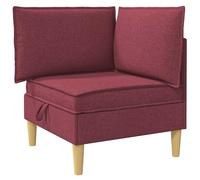mtlskopl Pouf de Rangement Carré en Tissu Repose-Pieds Coffre Salon Moderne avec Coussin en Mousse, Structure en Contreplaqué de Bois et Pieds Marron, Siège d'Appoint