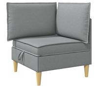 mtlskopl Pouf de Rangement en Tissu, Coffre de Rangement Carré avec Repose-Pieds Rembourré Mousse et Cadre en Bois Solide pour Salon, Chambre et Entrée, Style Moderne