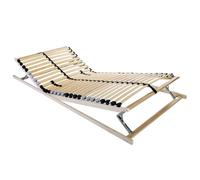 mtlskopl Sommier à lattes marron 70 x 190 cm en bois de hêtre massif - Cadre à lattes rigide pour matelas, sommier roulant stable pour lit simple et lit d'adolescent, design minimaliste