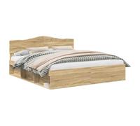 mtlskopl Sonoma Cadre de lit 180 x 200 cm en bois de pin massif avec tête de lit et sommier à lattes, lit moderne en bois pour chambre à coucher et chambre d'amis, max. 200 kg