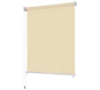 mtlskopl Store extérieur - 240 x 140 cm - Blanc crème - Store vertical en polyéthylène haute densité - Brise-vue et protection solaire - Pour balcon, terrasse, véranda, pergola - Avec accessoires de