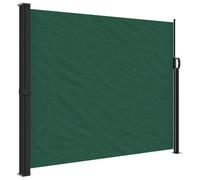 mtlskopl Store latéral extensible 160 x 500 cm, brise-vue pour balcon, terrasse et jardin, store comme séparateur, vert foncé, avec cadre robuste en acier et aluminium