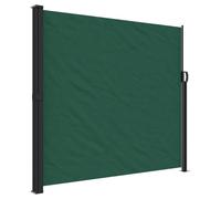 mtlskopl Store latéral extensible - 180 x 300 cm - Brise-vue vertical et séparateur de pièce pour balcon, terrasse et jardin - Structure stable en acier et aluminium - Vert foncé