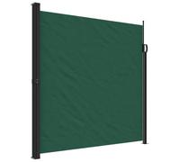 mtlskopl Store latéral extensible - 200 x 600 cm - Brise-vue pour balcon et terrasse - Paravent extensible - Séparateur de pièce - Vert foncé - Matériel de montage inclus