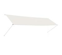 mtlskopl Store Rétractable Manuel 400x150 cm pour Terrasse Balcon Crème | Protection solaire orientable avec structure en acier et toile polyester pour fenêtre, jardin ou véranda.
