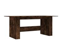 mtlskopl Table à manger 180 x 90 cm, table de salle à manger aspect chêne fumé moderne, table de cuisine robuste en bois solide, table de salon minimaliste