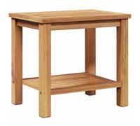 mtlskopl Table basse marron 50 x 35 x 45 cm en teck massif, table d'appoint moderne avec espace de rangement, table de balcon résistante aux intempéries, solution compacte pour salon, jardin et