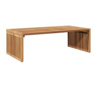 mtlskopl Table d'appoint d'extérieur en teck - 110 x 55 x 35,5 cm - Design moderne - Table basse en bois massif pour jardin, terrasse, balcon et salon
