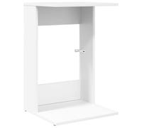 mtlskopl Table d'appoint Moderne en Bois d'ingénierie, Bout de Canapé Rectangulaire pour Salon, Table de Nuit Élégante pour Petit Espace, Finition Lisse, Blanc, 40 x 38 x 62,5 cm