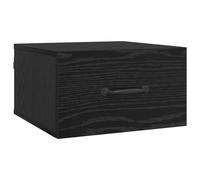mtlskopl Table de chevet avec tiroir, table d'appoint aspect chêne noir, console de chevet compacte pour chambre à coucher, style minimaliste, 35 x 35 x 20 cm, bois