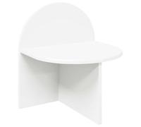 mtlskopl Table de Chevet Blanche 40 x 35,5 x 45,5 cm, Bout de Canapé en Bois d'Ingénierie, Table de Nuit Moderne Suspendue ou sur Pied pour Chambre à Coucher et Petits Espaces