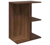 mtlskopl Table de Chevet Chêne Marron 46,5x29x61 cm Bout de Canapé en Bois d'Ingénierie avec 3 Compartiments de Rangement Meuble Auxiliaire pour Chambre Salon