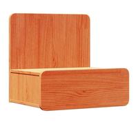 mtlskopl Table de Chevet en Bois Massif de Pin avec 1 Tiroir, Table de Nuit Rustique pour Chambre, Petit Meuble d'Appoint Rectangulaire, Finition Brun Cire, 44 x 32,5 x 40 cm