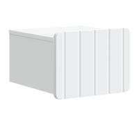 mtlskopl Table de chevet murale blanche - 33 x 34,5 x 24 cm - Table de chevet flottante en bois avec tiroir et compartiment - Table de chevet murale peu encombrante pour chambre à coucher