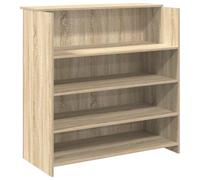 mtlskopl Table de réception en chêne Sonoma 100 x 50 x 103,5 cm avec étagère intégrée Design de bureau moderne robuste et polyvalent pour bureau, cabinet, salon, maison, bureau