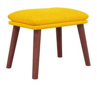 mtlskopl Tabouret rembourré avec pieds en bois Jaune moutarde 45 x 29,5 x | Assise et repose-pieds confortables pour le salon et la chambre à coucher avec rembourrage doux et pieds en bois massif.