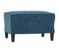 mtlskopl Tabouret rembourré en velours bleu 60 x 50 x 41 cm | Le rembourrage doux et le cadre en contreplaqué solide assurent une détente dans le salon ou la chambre à coucher.