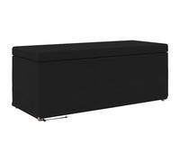 mtlskopl Tabouret rembourré sans dossier - 101 x 41 x 40 cm - Noir - Tabouret moderne avec housse en tissu et pieds - Pour salon, couloir et cuisine - Assise élégante en bois pressé
